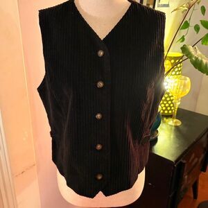 Liz-claiborne Women's Black and Brown Gilet